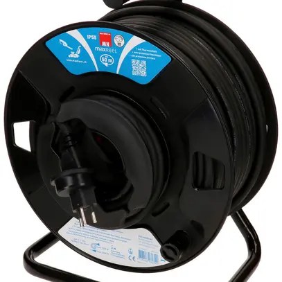 Enrouleur de câble MH maxReeL 1×T13 3×1.5mm² 50m IP55 noir 