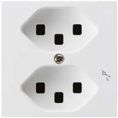 Prise Hager kallysto 2×T23 1×S A blanc ultra 