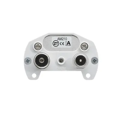 Inserto per presa antenna Hager R/TV montaggio E 10.5dB 2GHz 