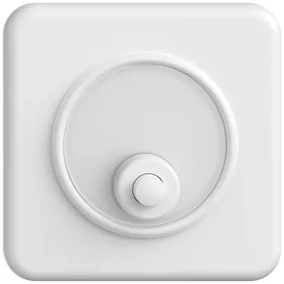 Tasto a pulsante di suoneria INC STANDARDdue SNAPFIX® 6A 250V targhetta nome bi 