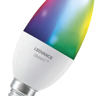 Lampada LED SMART+ WIFI Candle 40 E14, 5W, RGBW, 470lm, 200°, opale, 3pz. 