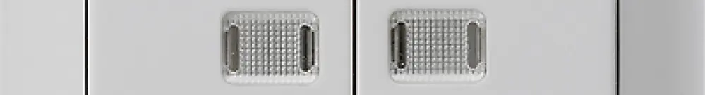 Pulsante luminoso INC kallysto 2×AR/1P con 2 lenti grigio chiaro 