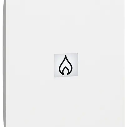 Coperchio tasto Living Now 2 moduli illuminabile c.simbolo riscaldamento bianco 