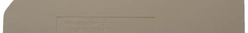 Plaque de fermeture Weidmüller PAP 2.5/4/3AN 66.45×2.5mm beige 