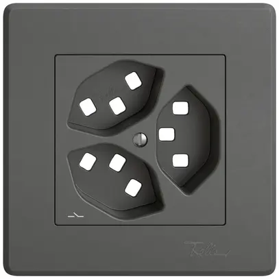 Kit di montaggio INC EDIZIO.liv SNAPFIX® per presa 3×T23 separata grs 