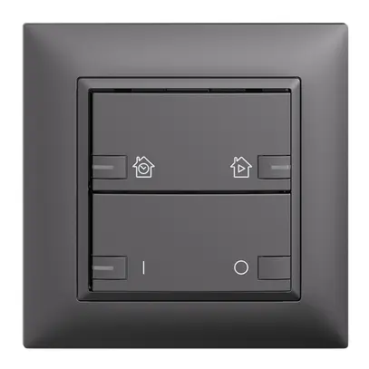 Set frontale INC EDIZIOdue zepAIR ON/OFF 1C con desig.c.LED grigio scuro 