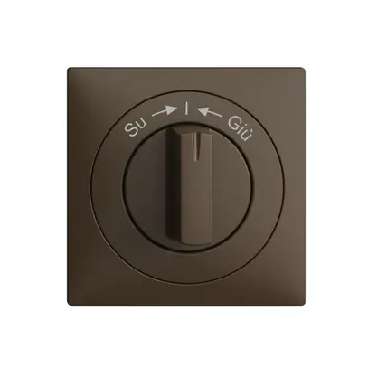 Kit frontale EDIZIOdue Su->I<-Giù coffee 60×60mm per pulsante girevole 