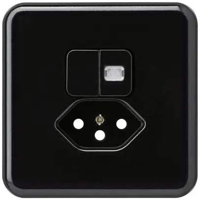 Kit frontale INC basico 86×86 nero 1 lente per combinazione grd.I S1/T13 p.BOMI 