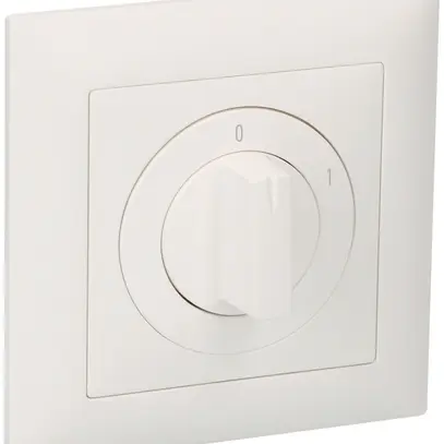 Interruttore INC EDUE, 20A, 3P, 88×88mm, 60°, 0-1, bianco 