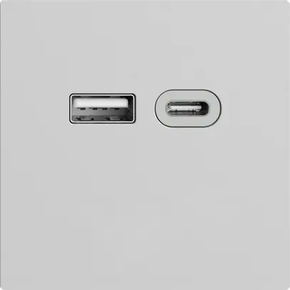 Presa USB 18W tipo A + tipo C Feller EDIZIOdue F 230V 3600mA grigio chiaro 