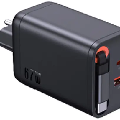 Prise de charge USB M. Schönenberger 1×USB-A 1×USB-C 3000mA 3…20V noir 