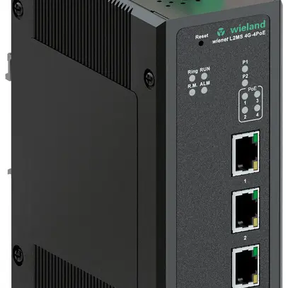 Switch wienet L2MS 4G-4PoE, 4-Port GbE, 132.6W, managed, IP30 