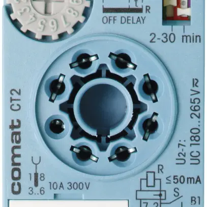 Cubo temporizzato ComatReleco CT2-A30, 20…65VUC, scatola blu/grigio 