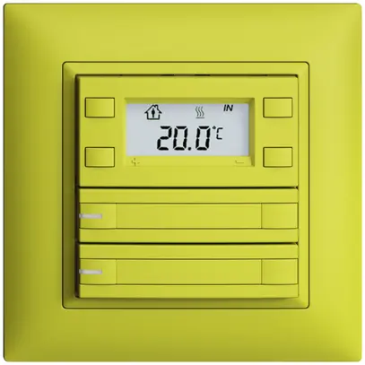 Poussoir RTH ENC KNX 2× EDIZIOdue FMI lemon, avec pap.+LED RGB 