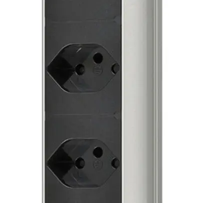Prise multiple Tower Power Ø60mm 3×T13 2m H05VV-F 3×1.5mm² alu/no 
