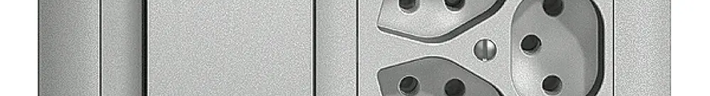 Combinazione INC EDIZIOdue 3/1P +3×T13 silver, orizzontale 