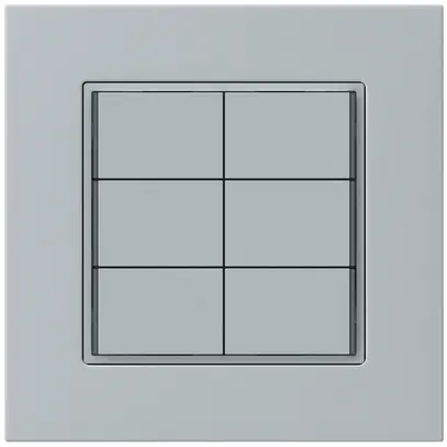 Poussoir KNX ENC KPR 6×touches 6×points actionnables LED gris 