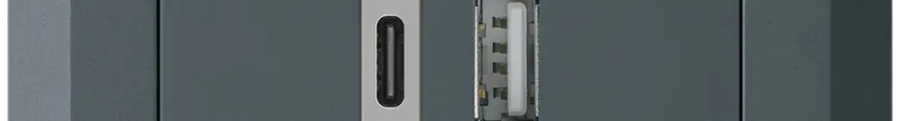 Presa di carica USB INC kallysto.line 18W PD 1×tipo A 1×tipo C antracite 