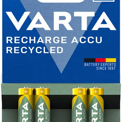 Accu VARTA HR03/AAA riciclato 0.8Ah, bilster a 4 pezzi 