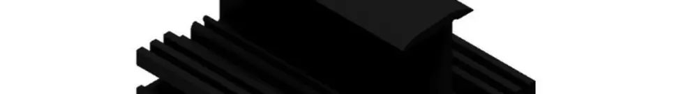 Einlegeschiene, 5715mm schwarz TopFix 200 Einlegesystem 