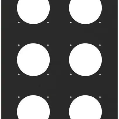 UP-Montageplatte robusto 3×2 Aluminium, schwarz 