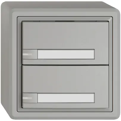 AP-KNX-Taster RGB EDIZIO.liv SNAPFIX® Temperaturfüh.RGB-LED Pap.2×T 1-Tbed.hgu 
