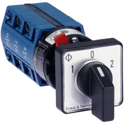 EB-Umschalter K&N CG4.A212.FS2, 10A/400V 3L 30×30mm "1-0-2" 