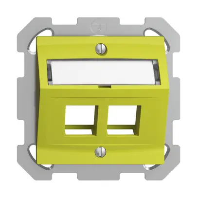 Kit montaggio INC Edue FM, con cappa di uscita obliqua, per 2×Keystone, lemon 