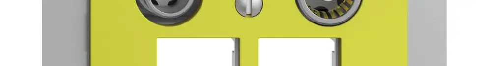 Presa multimedia ENC EDIZIOdue FM EASYNET 4dB, p.2×RJ45 S-One, lemon 