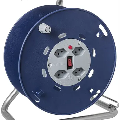 Avvolgicavo STERO LOOP grd.1 4×T13 senza cavo blu/grigio 