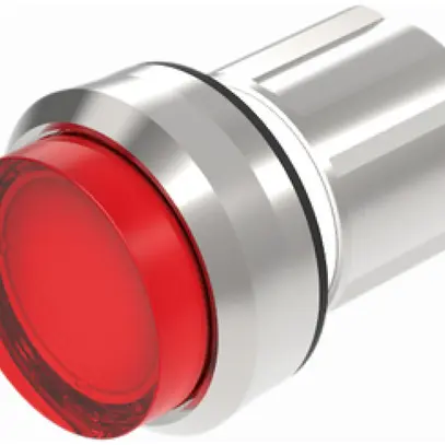 Allogiamento p.pulsant.lumin. EAO45 alto rosso Ø22.3mm IP67/IP69K anello arg 