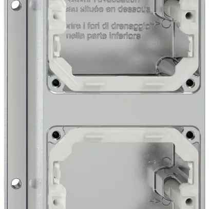 Boîtier AP ELEMENT 2-fois 193×111mm 3 entrées aluminium 