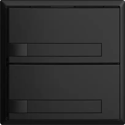 Poussoir univ. ENC 2×1t bornes à vis EDIZIOdue noir avec papier 