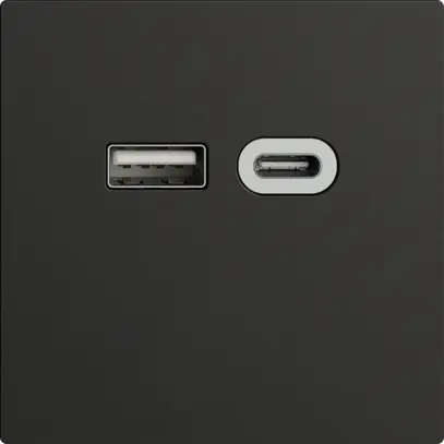 Presa USB 18W tipo A + tipo C Feller EDIZIOdue F 230V 3600mA nero 