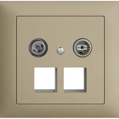 Prise multimédia 11dB INC Edue FKE, prise terminale/passage, 2×RJ45 Keystone sa 