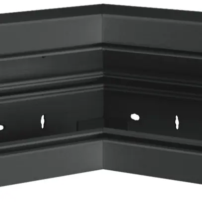 Angle intérieur Hager BR 65×130mm couvercle 80mm noir 