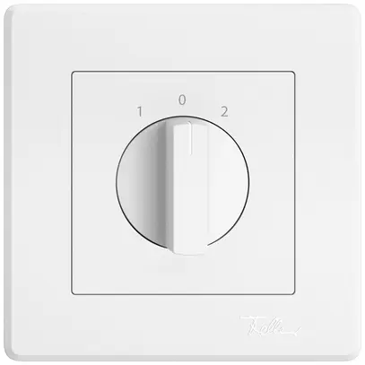 UP-Drehschalter EDIZIO.liv m.Drehgriff Umschalter Rückz.0 2P 1-0-2 T=50mm ws 