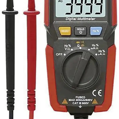 Multimètre UNI-TREND UT125C 600VUC 0.4A 40MOhm 100µF 6000kHz 