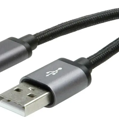 Câble USB ROLINE USB-A/USB-C (USB 2.0) 480Mbit/s noir 1.8m 