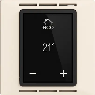 Termostato ambiente EDIZIOdue F crema, display, regolazione riscald.pavim./amb. 