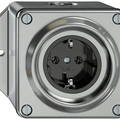Prise AP ELEMENT SNAPFIX® SCHUKO 16A 250V IP20 alu 