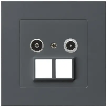Prise multimédia ENC kallysto.pro R/TV 11dB 2GHz anthracite 