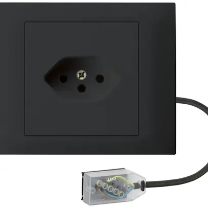 Prise INC kallysto T13 L1 noir, pour câble plat Technofil 