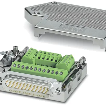 Fiche D-Sub 25L mâle blindé avec bornes à vis 