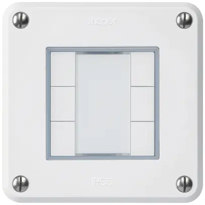 Tasto INC robusto A KNX 6× bianco s/e-link 