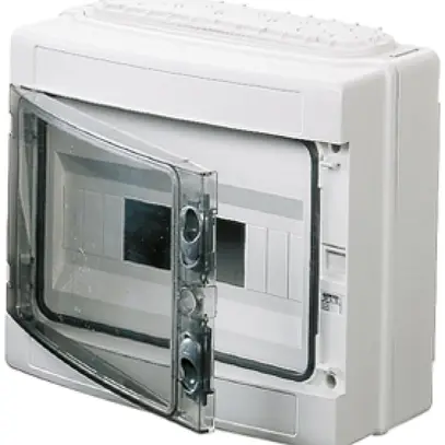 Quadro di distribuzione AP Gewiss 40 CDE 1 fila 12UM porta IP65 260×298×140mm 