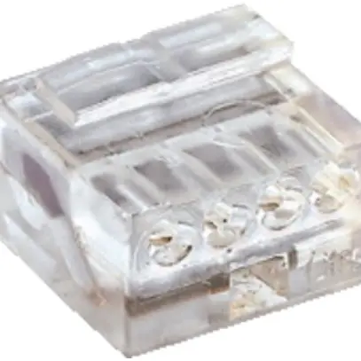 Borne de connexion WAGO MICRO pour fil 4×0.4…0.5mm transparent 