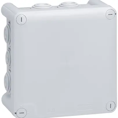 Boîte de dérivation PLEXO vide 130×130mm gris clair 