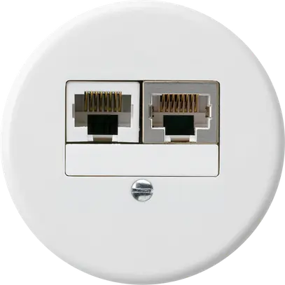 Inserto per scatola INC basico 2×RJ45s+u separato bianco 