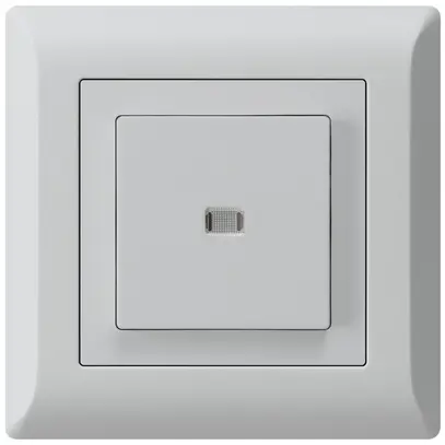 Interrupteur poussoir lumineux ENC kallysto.line 6/1P gris clair 